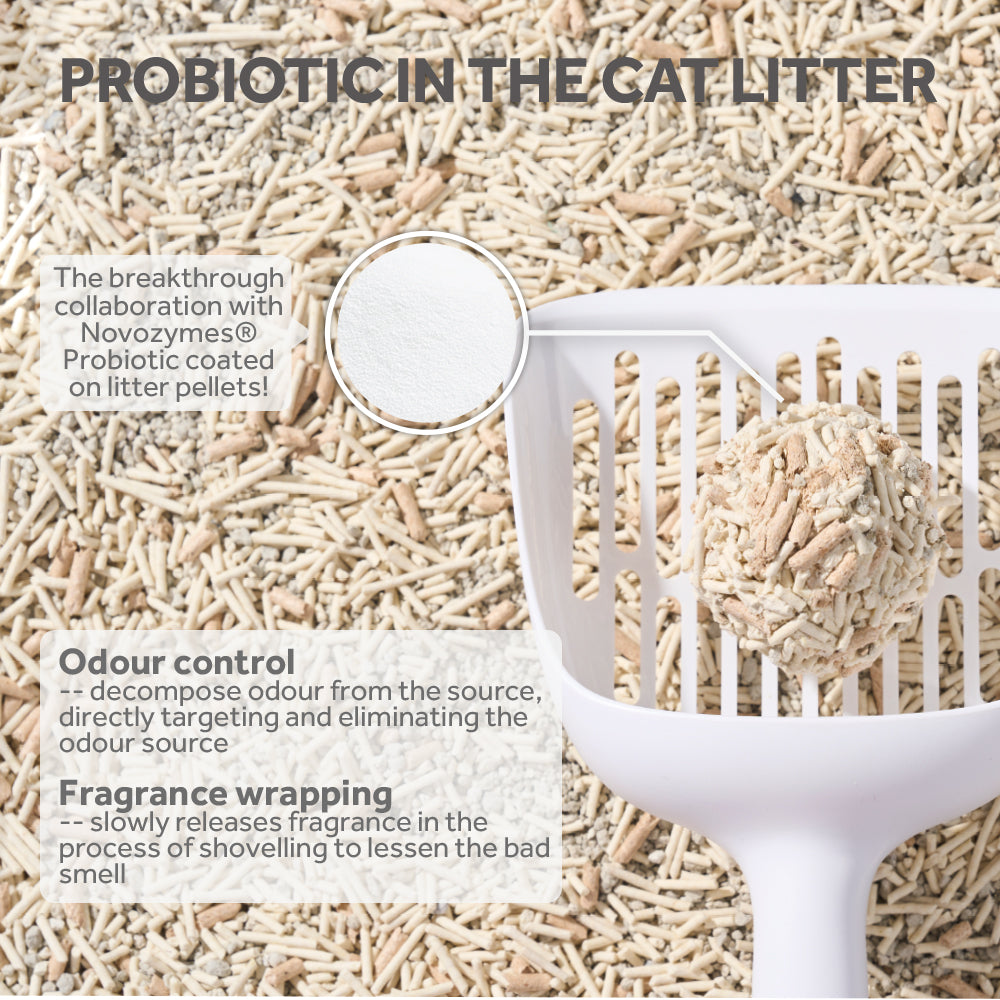 CATURE Tofu Clumping Cat Litter Pellet & Bentonite & Wood 14L/5.6Kg