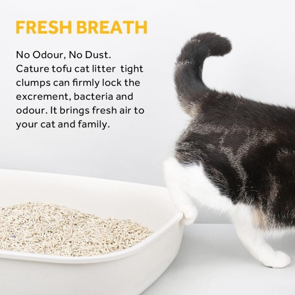 CATURE Tofu Clumping Cat Litter Pellet & Bentonite 14L/5.6Kg