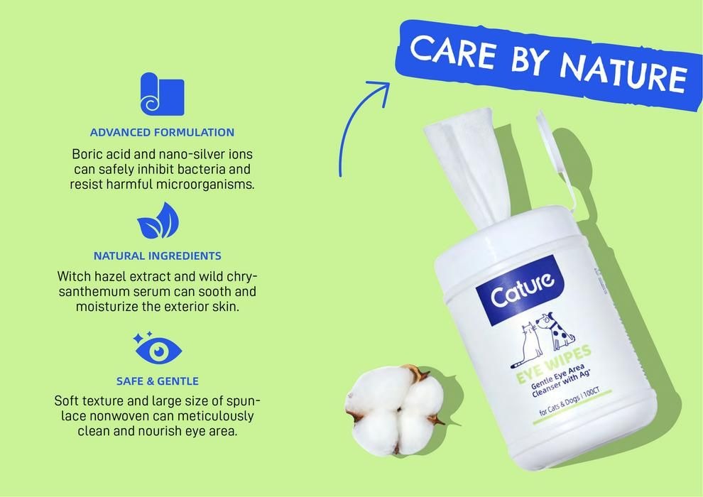 Cature Pet Eye Wipes 100 Pieces