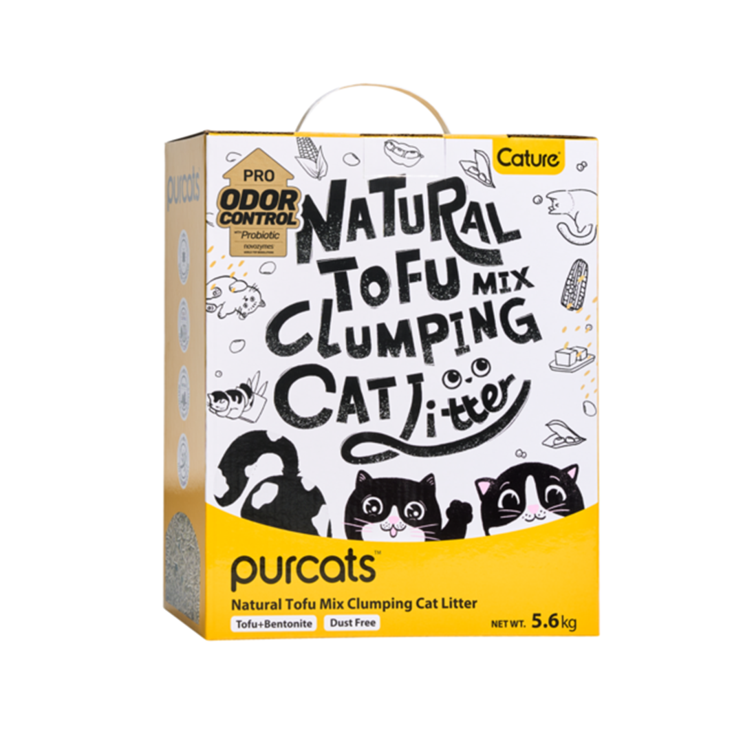 CATURE Tofu Clumping Cat Litter Pellet & Bentonite 14L/5.6Kg