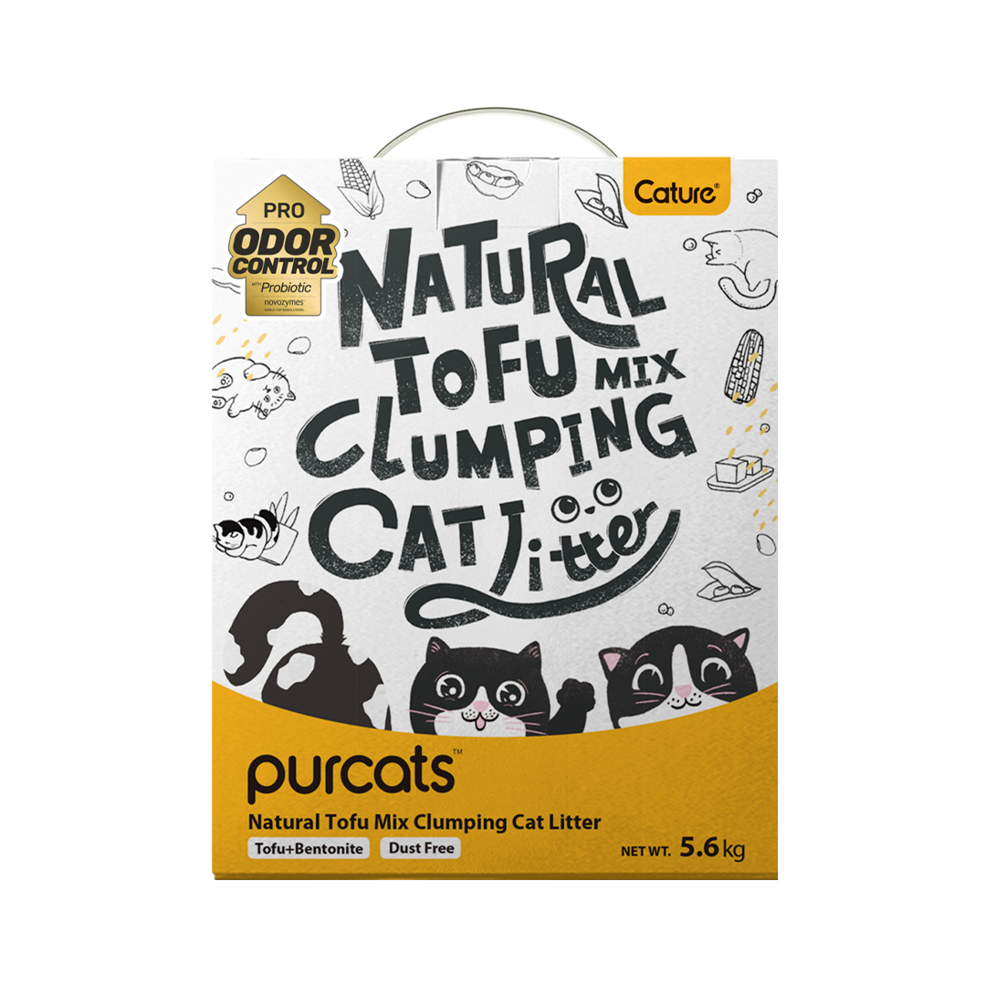CATURE Tofu Clumping Cat Litter Pellet & Bentonite 14L/5.6Kg