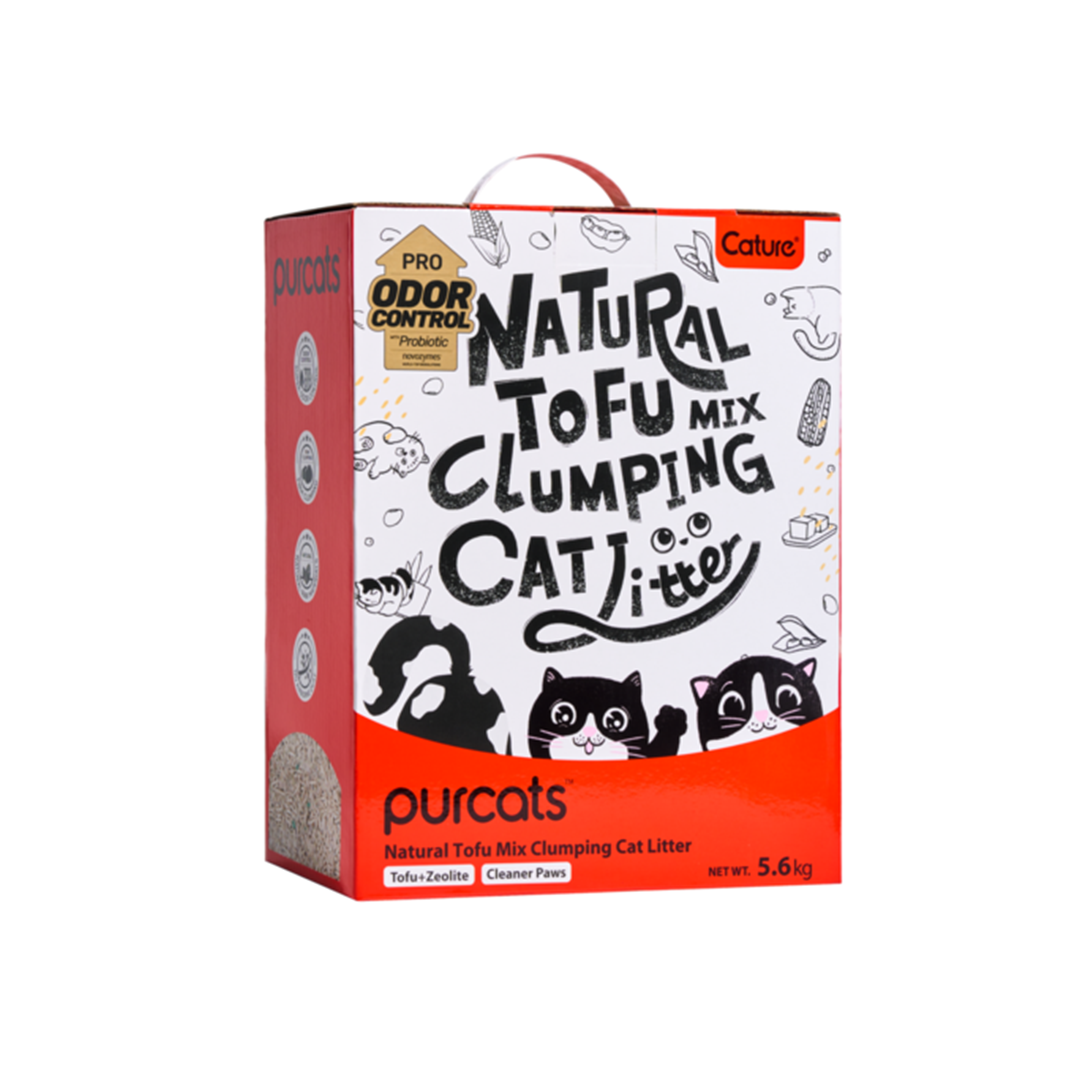 CATURE Tofu Clumping Cat Litter Pellet & Zeolite 14L/5.6Kg