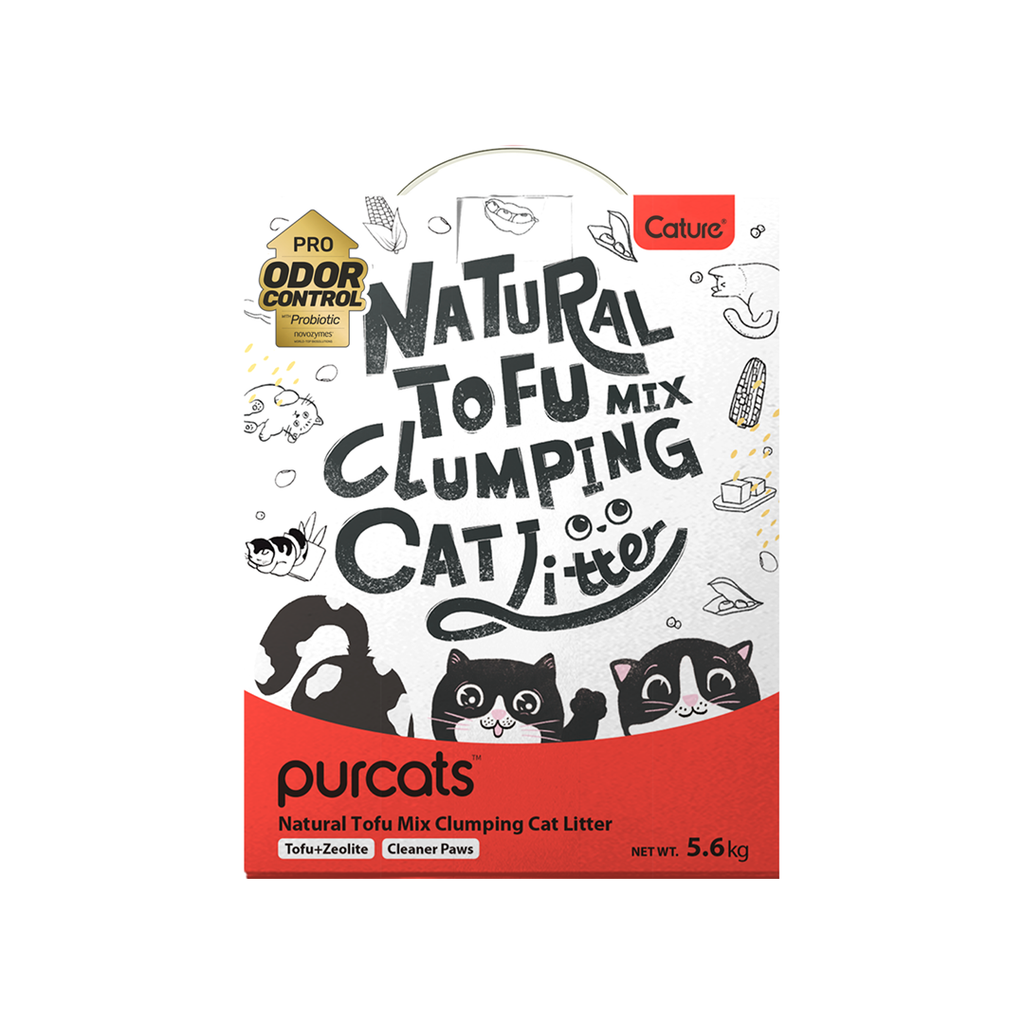 CATURE Tofu Clumping Cat Litter Pellet & Zeolite 14L/5.6Kg