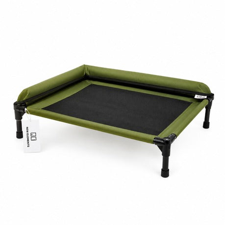 Elevated Breathable Pet Bed with Bolster(63.5 × 50 × 16.5 cm)