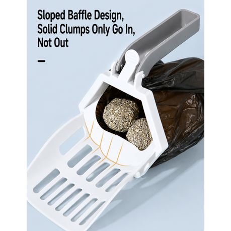 Cat Litter Scoop with Built-in Trash Bag Storage