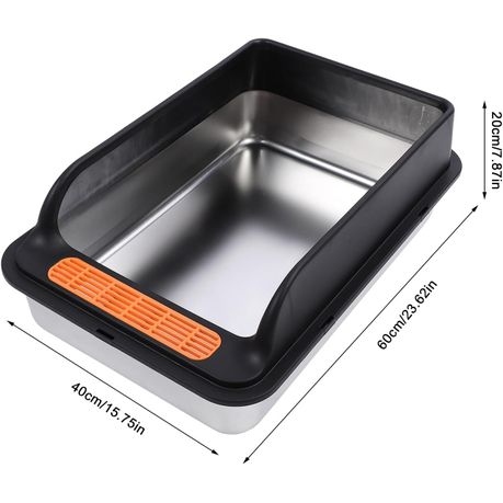 Stainless Steel Litter Box Semi Enclosed Shape