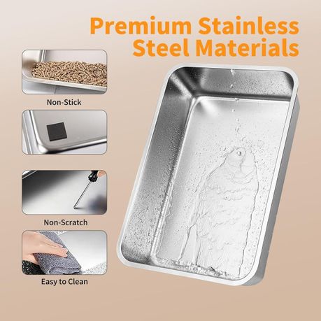 Stainless Steel Litter Box Semi Enclosed Shape
