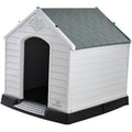 Plastic Waterproof Dog Kennel Medium - Grey