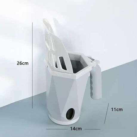 Cat Litter Scoop with Built-in Trash Bag Storage