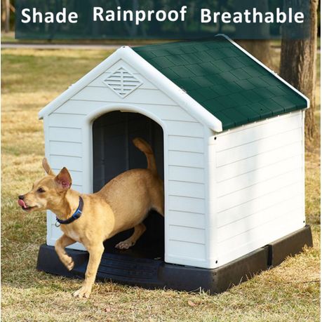Plastic Waterproof Dog Kennel Medium - Green